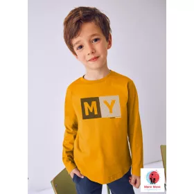 Mayoral basic fiú hosszú ujjú felső Mustard