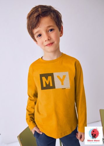 Mayoral basic fiú hosszú ujjú felső Mustard