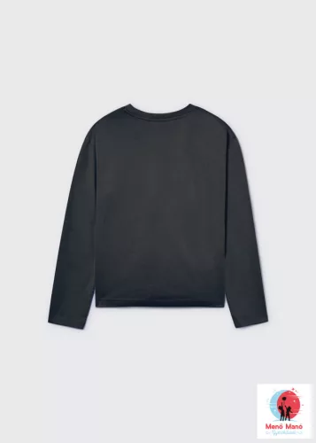 Mayoral fiú hosszú ujjú felső – Sötétszürke („Sombra”), „ENDLESS POSIBILITIES”  felirattal