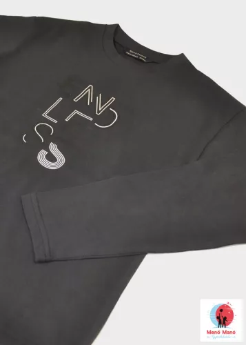 Mayoral fiú hosszú ujjú felső – Sötétszürke („Sombra”), „ENDLESS POSIBILITIES”  felirattal