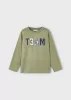 Mayoral fiú hosszú ujjú felső –  „TEAM” felirattal, pistácia zöld színű