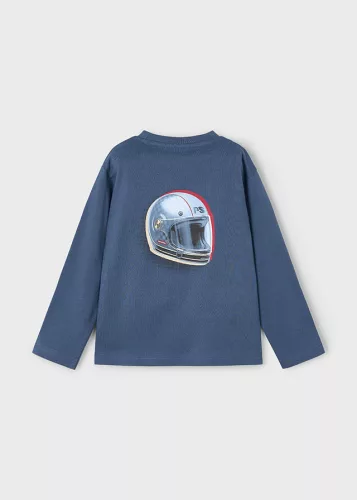 Mayoral fiú hosszú ujjú felső – motoros grafikával, acero (acél-szürke)