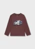 Mayoral fiú hosszú ujjú póló – szilvalila (Ciruela) szín, kamion mintával