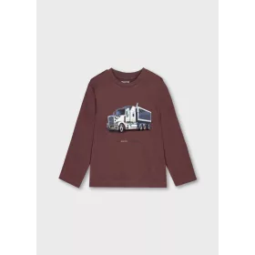   Mayoral fiú hosszú ujjú póló – szilvalila (Ciruela) szín, kamion mintával