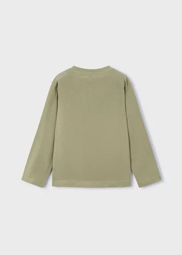 Mayoral fiú hosszú ujjú felső – bicikliző dínó grafikával, pistachio (pisztácia)