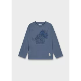   Mayoral fiú hosszú ujjú felső – 3D dínó grafikával, acero (acél-szürke)