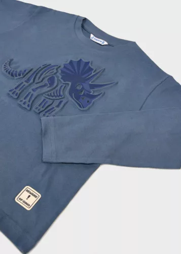 Mayoral fiú hosszú ujjú felső – 3D dínó grafikával, acero (acél-szürke)