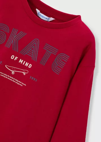 Mayoral fiú hosszú ujjú felső szett – „skate” grafikával, acél és piros