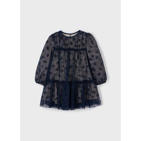 Mayoral lány tüll ruha – marino (tengerészkék)