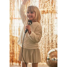   Mayoral lány kombinált ruha csillogó részletekkel – arena (világos bézs)