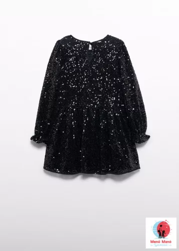 Abel & Lula lány flitteres ruha – Fekete