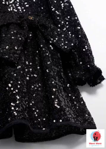 Abel & Lula lány flitteres ruha – Fekete