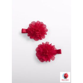 Abel & Lula lány hajcsat szett virágdísszel – Piros