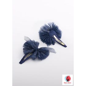   Abel & Lula 2 darabos tüll hajcsat szett – tengerészkék (Navy)