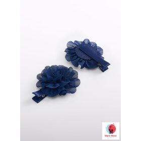   Abel & Lula 2 db tüllös virág hajcsat szett – tengerészkék (Navy)