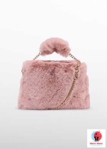 Abel & Lula műszőrme kézitáska – rózsaszín (Petal) árnyalatban