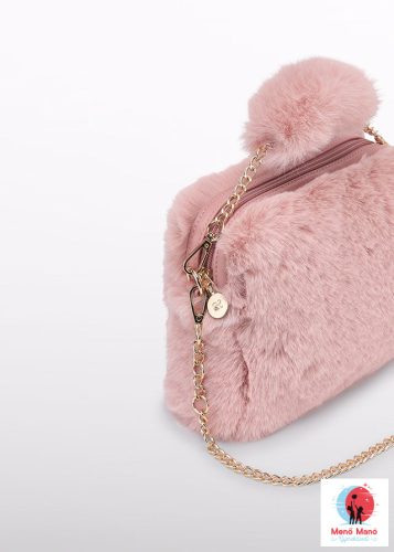 Abel & Lula műszőrme kézitáska – rózsaszín (Petal) árnyalatban