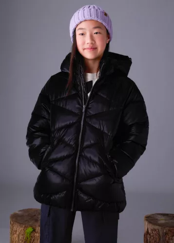 Mayoral lány steppelt kabát – fekete