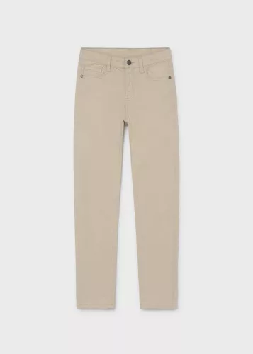 Mayoral fiú világosbézs slim fit chino nadrág – 140 cm (10 év)