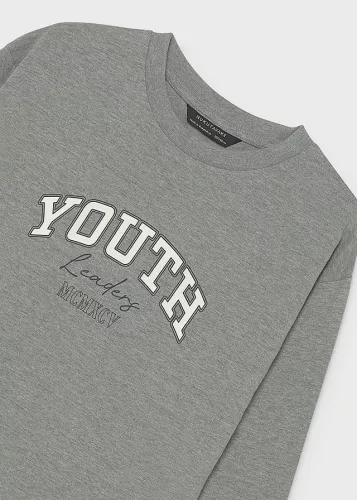Mayoral sötétszürke fiú hosszú ujjú felső YOUTH felirattal