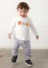 Mayoral baba fiú krémszínű, mosolygós mintás hosszú ujjú felső – 80 cm (12 hó)