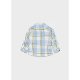   Mayoral baba fiú világoskék-sárga kockás flanel babaing – 80 cm (12 hó)