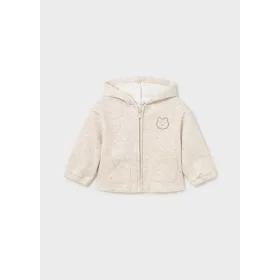   Mayoral baba fiú bézs, macifüles cipzáras pulóver – 80 cm (12 hó)