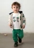 Mayoral baba fiú fehér-zöld, háromrészes babaszett két nadrággal – 80 cm (12 hó)