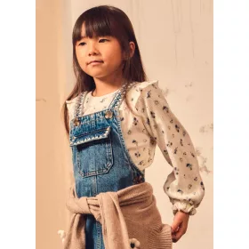 Mayoral mini lány világos, mintás blúz puffos ujjal – 104 cm (4 év) – Mayoral gyermekruha, 2026 ősz/tél