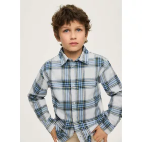   Mayoral fiú világoskék-zöld kockás hosszú ujjú ing – 140 cm (10 év)