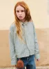 Mayoral junior lány kék pamutblúz – 140 cm (10 év) – Mayoral gyermekruha, 2026 ősz/tél