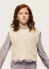 Mayoral junior lány bézs melírozott rövid kötött mellény – 140 cm (10 év) – Mayoral gyermekruha, 2026 ősz/tél