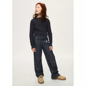   Mayoral lány sötétkék csíkos wide leg farmernadrág – 140 cm (10 év)