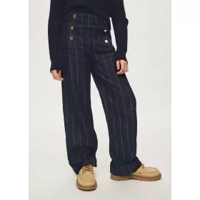   Mayoral lány sötétkék csíkos wide leg farmernadrág – 140 cm (10 év)