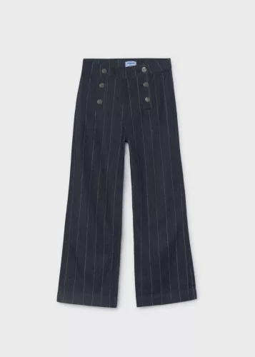 Mayoral lány sötétkék csíkos wide leg farmernadrág – 140 cm (10 év)