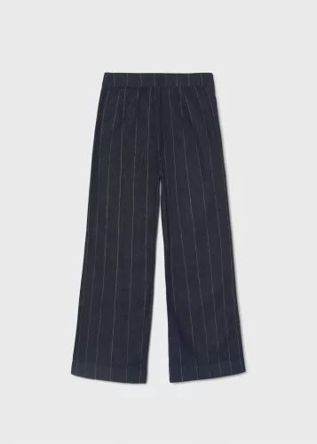 Mayoral lány sötétkék csíkos wide leg farmernadrág – 140 cm (10 év)