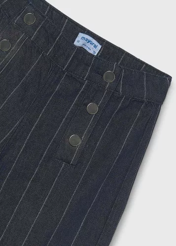 Mayoral lány sötétkék csíkos wide leg farmernadrág – 140 cm (10 év)