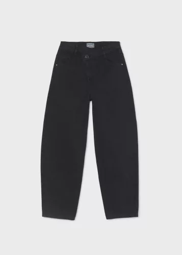 Mayoral junior lány fekete barrel fit farmernadrág – 140 cm (10 év) – Mayoral gyermekruha, 2026 ősz/tél