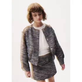   Mayoral lány sötétkék tweed szoknyanadrág – 140 cm (10 év)