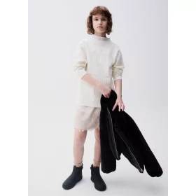   Mayoral lány krémszínű kéthatású, csipkés ruha – 140 cm (10 év)