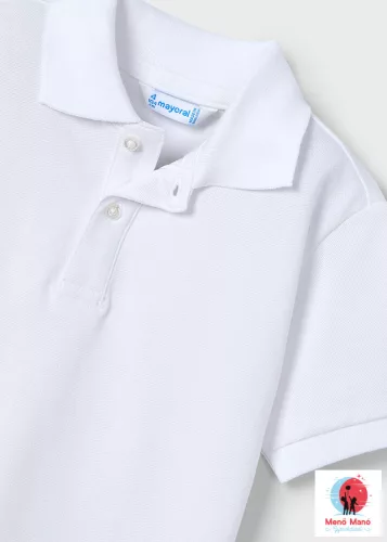 Mayoral rövid ujjú galléros póló White