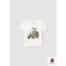 Mayoral autós póló Cream