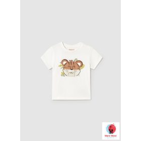 Mayoral póló tigris mintával Cream
