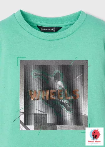 Mayoral 3D mintájú póló Aquamarine