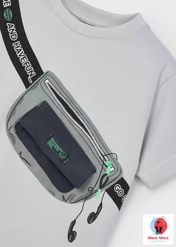 Mayoral övtáska mintás fiú póló Grey