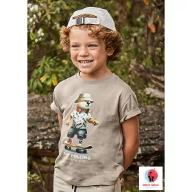 Mayoral gördeszkázó állat mintájú póló  Desert