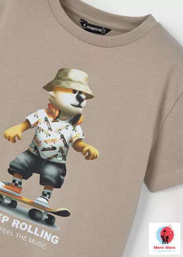 Mayoral gördeszkázó állat mintájú póló  Desert