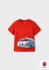 Mayoral póló barkasz mintával Red