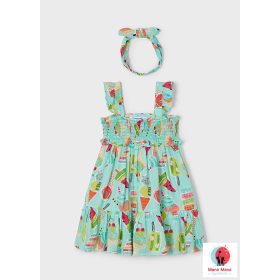 Mayoral fagyi mintás ruha hajpánttal Aqua