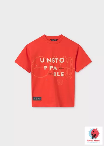 Mayoral modern mintás fiú póló Tangerine